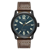 Citizen Eco Drive Garrison Watch with Leather Strap BM8478-01L